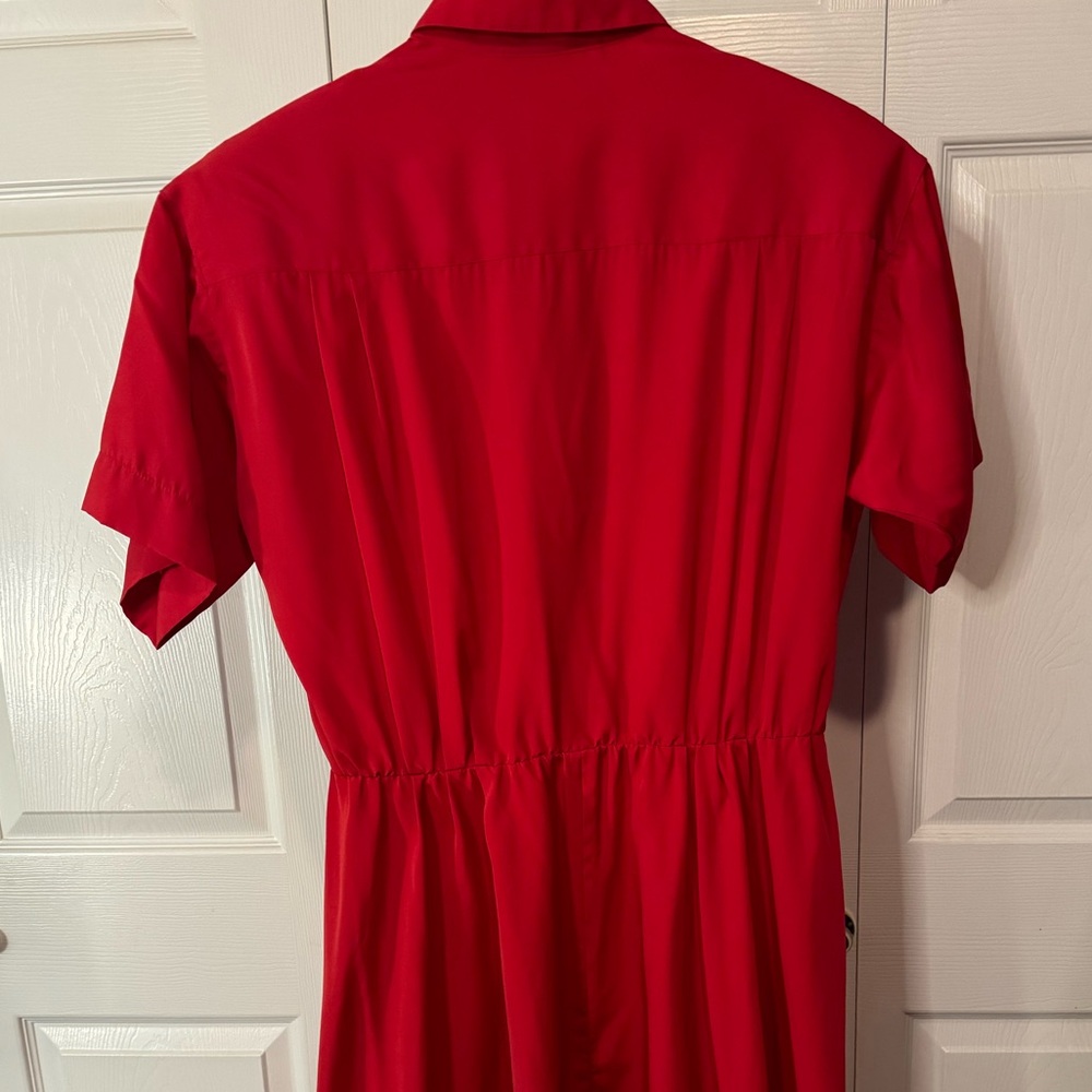 VTG Red Collared Dress - Picture 4 of 4